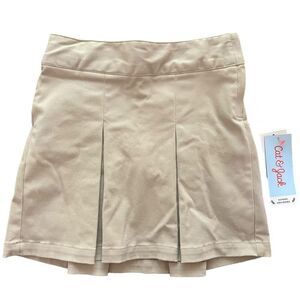 NEW Cat & Jack Girls' Pleated Khaki Uniform Skort Size 4